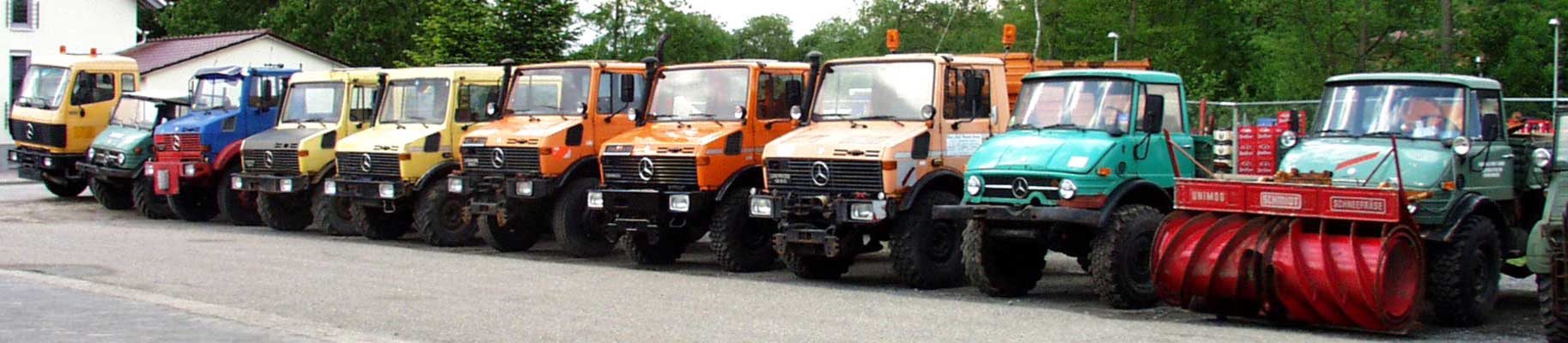 Unimog U421 , Unimog U 2100 Unimog U1200 , Unimog U1200 Unimog U1600 , Unimog U1400 , Unimog U1400 , Unimog U900 , Unimog U403